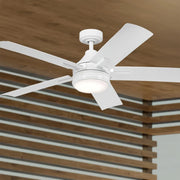 Tide Weather+ 52 Inch White LED Wet Rated Ceiling Fan with Remote - Bees Lighting
