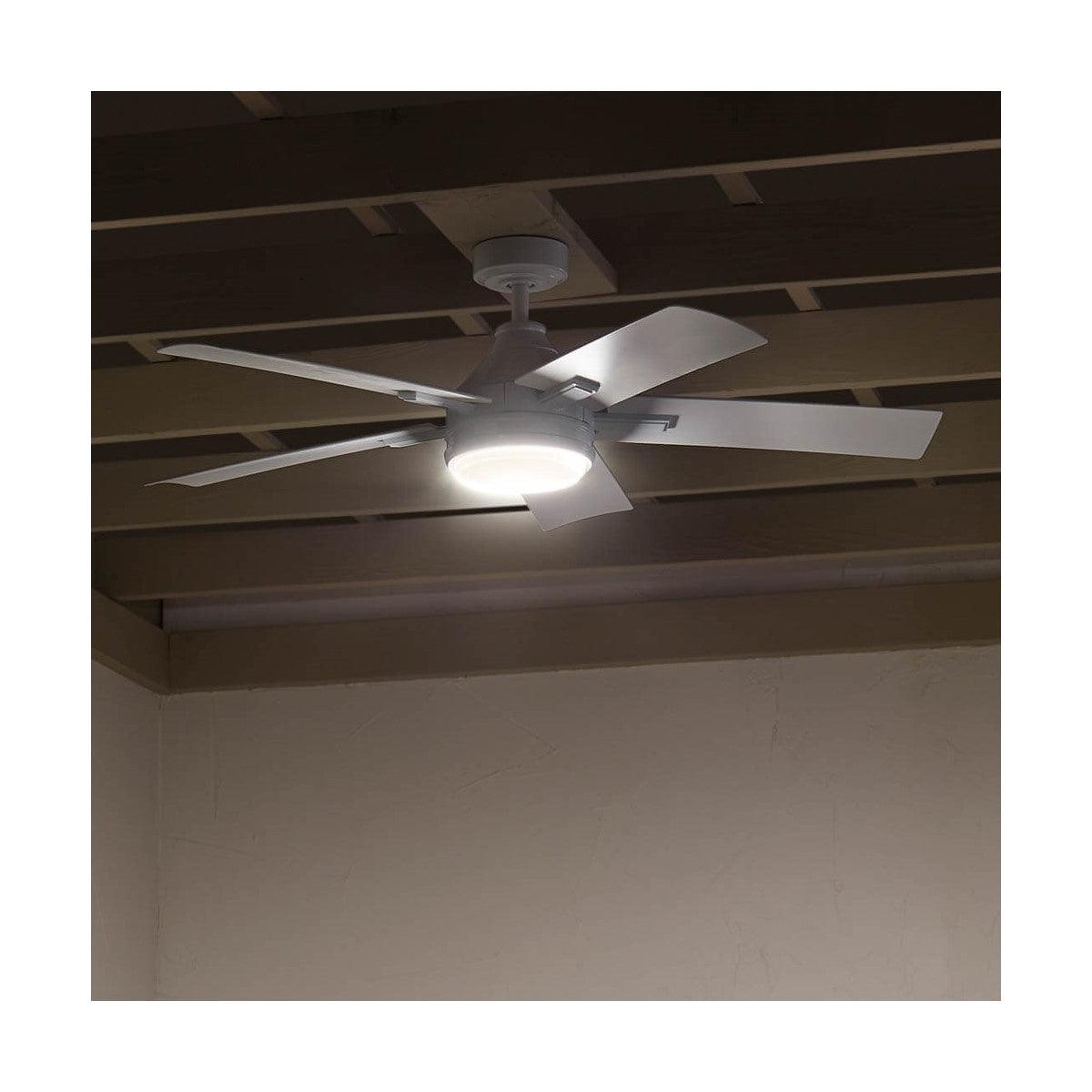 Tide Weather+ 52 Inch White LED Wet Rated Ceiling Fan with Remote - Bees Lighting