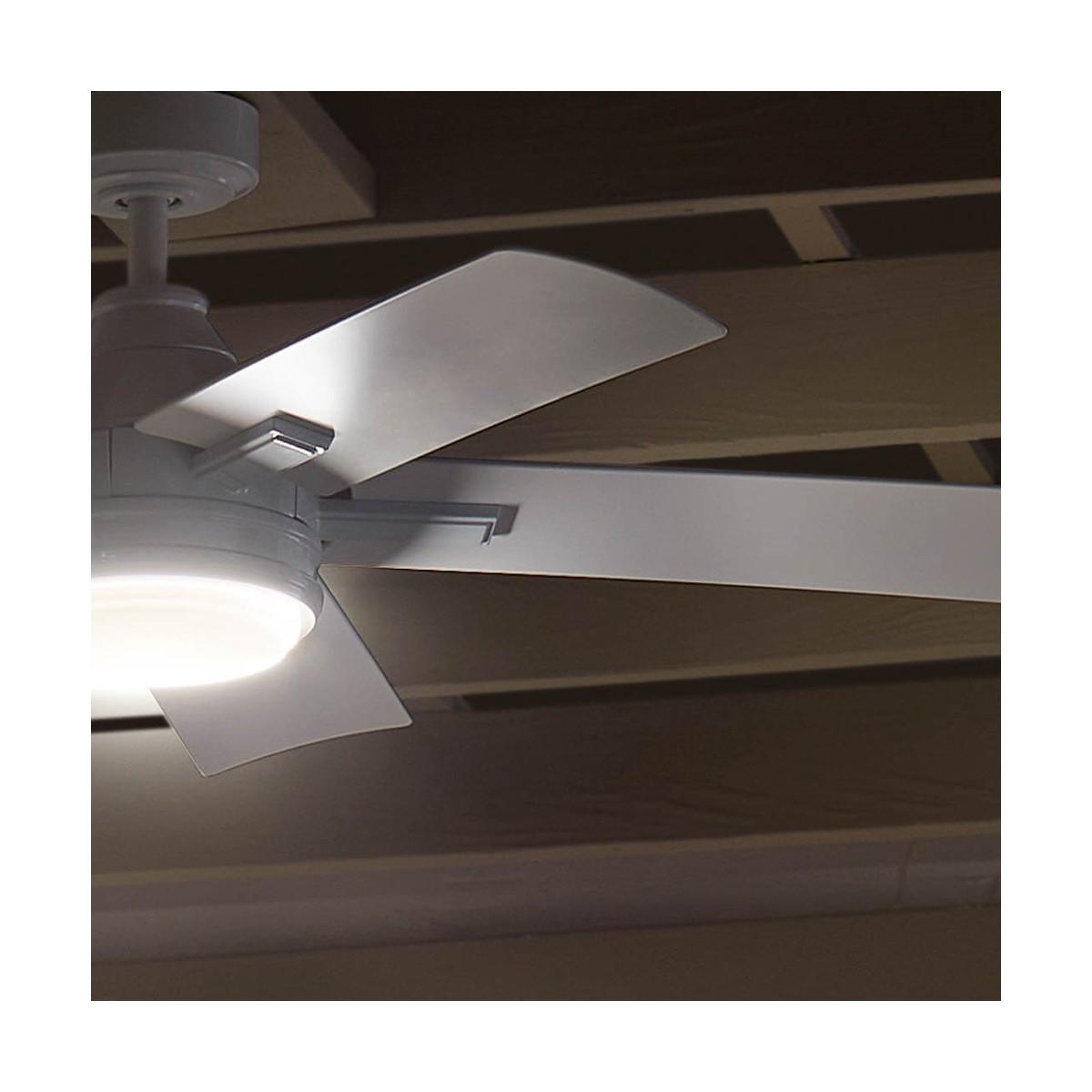 Tide Weather+ 52 Inch White LED Wet Rated Ceiling Fan with Remote - Bees Lighting