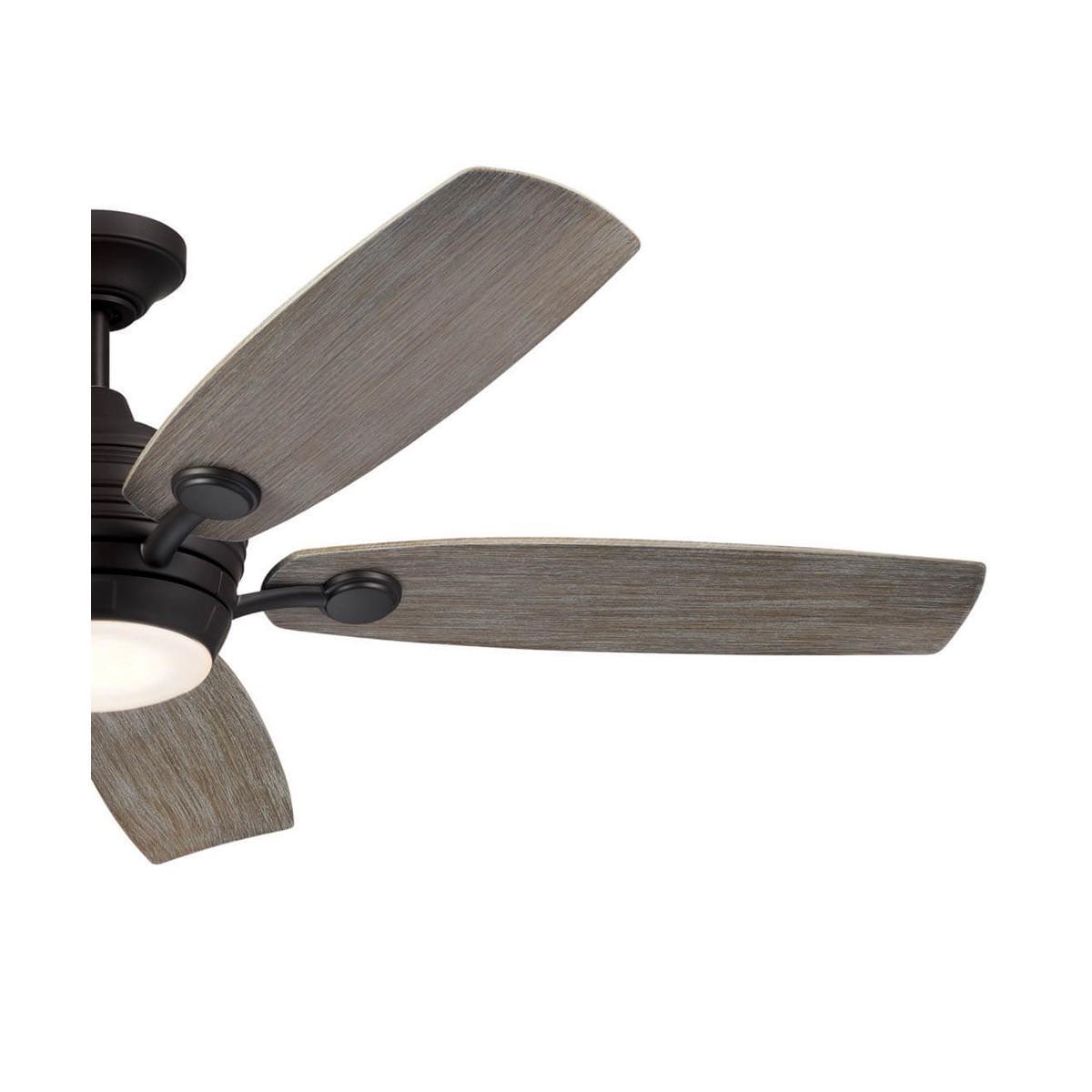 Tranquil 56 Inch Outdoor Ceiling Fan With Light And Remote, Marine Grade - Bees Lighting