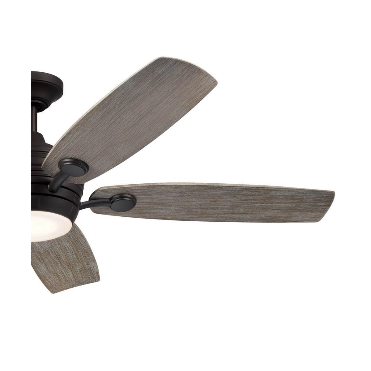 Tranquil Weather+ 56 Inch Olde Bronze LED Wet Rated Ceiling Fan with Remote - Bees Lighting