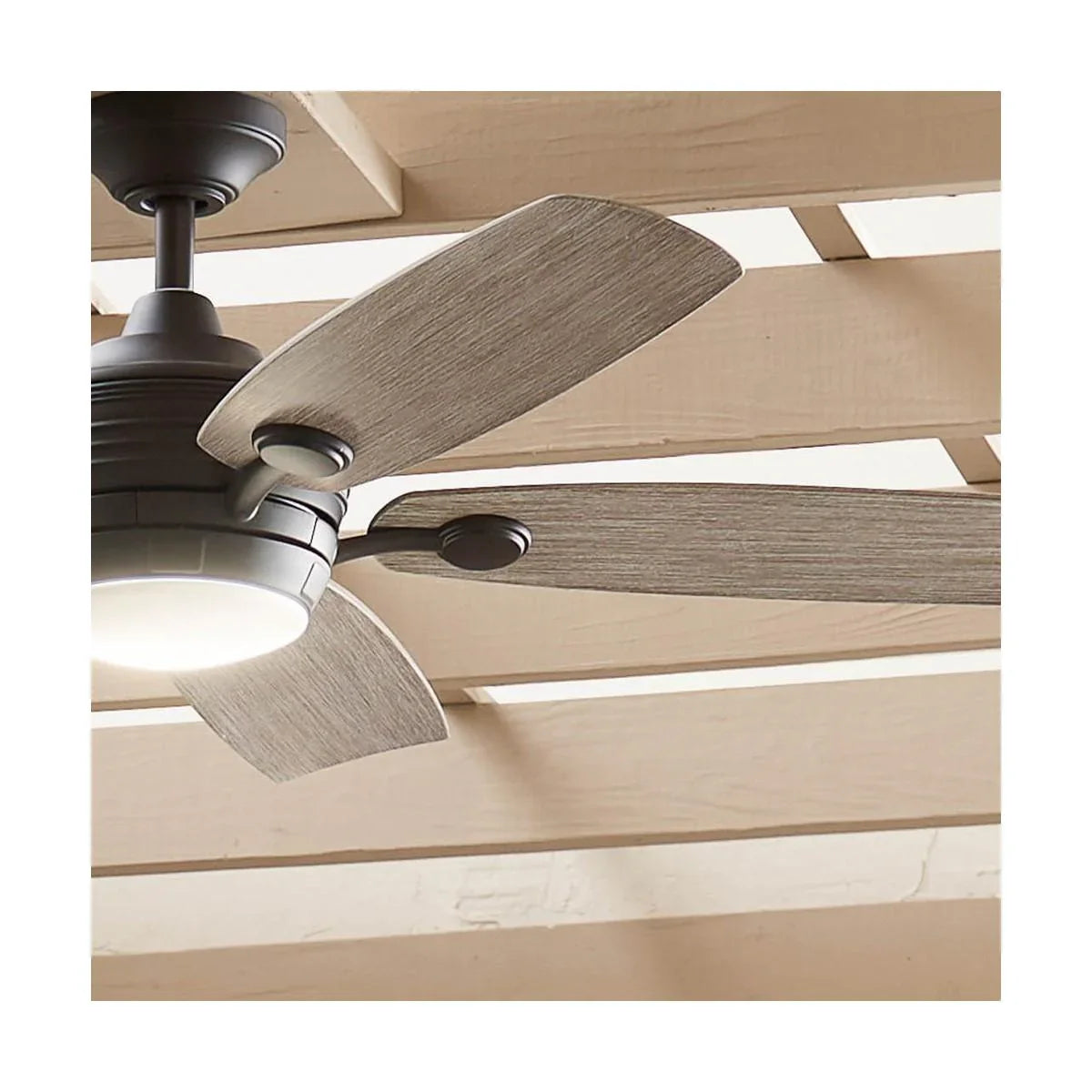 Tranquil Weather+ 56 Inch Olde Bronze LED Wet Rated Ceiling Fan with Remote - Bees Lighting