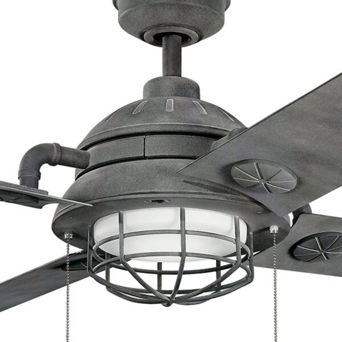 Maor 65 Inch Industrial Caged Indoor/Outdoor Ceiling Fan With Light
