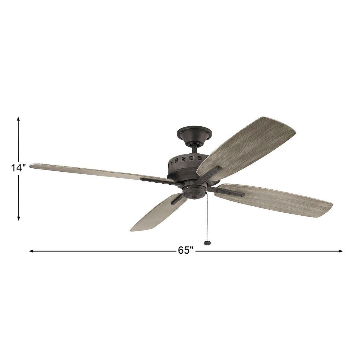 Eads 65 Inch Outdoor Ceiling Fan With Pull Chain - Bees Lighting