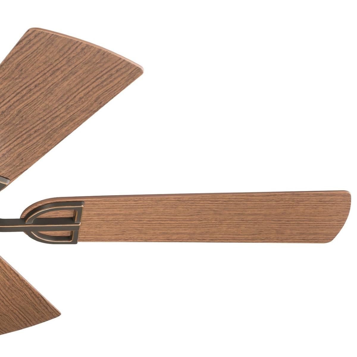 Lyndon Patio 52 Inch Olde Bronze LED Outdoor Ceiling Fan with Wall Control - Bees Lighting
