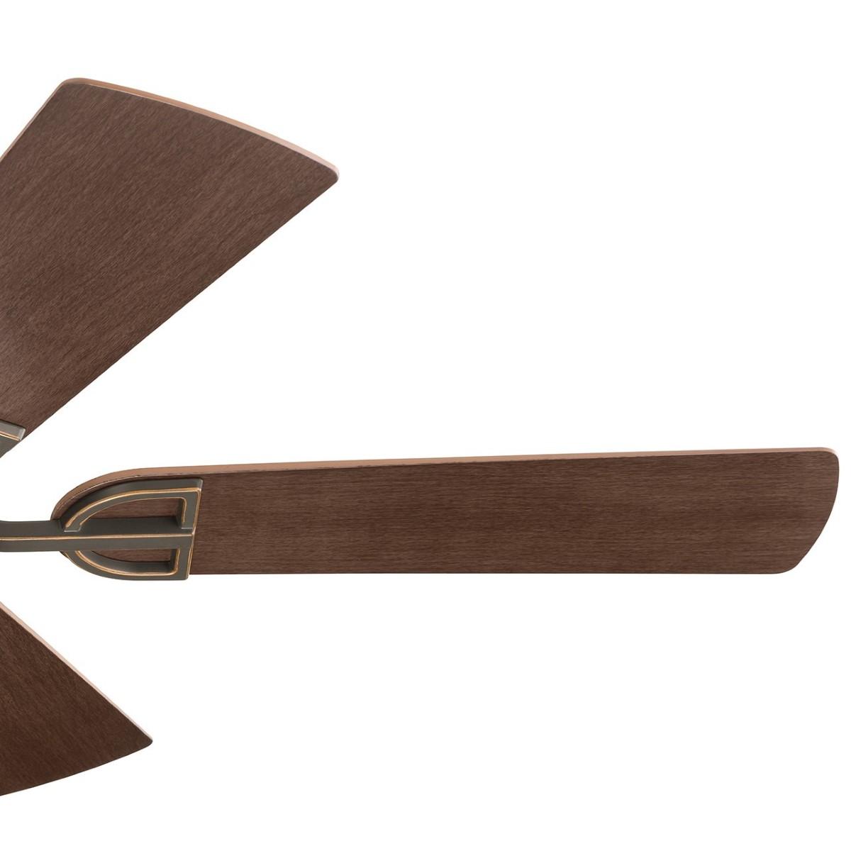 Lyndon Patio 52 Inch Olde Bronze LED Outdoor Ceiling Fan with Wall Control - Bees Lighting