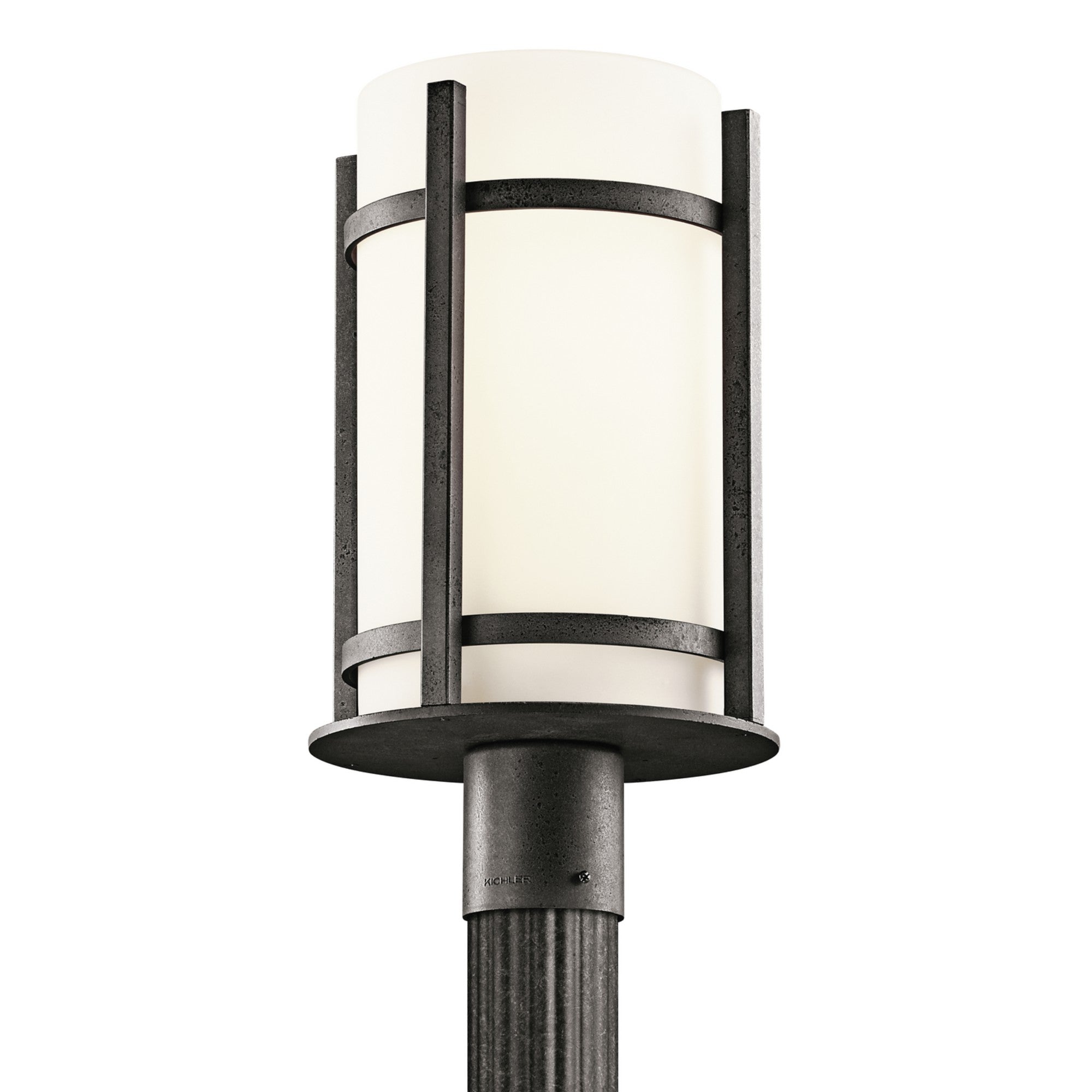Camden 17" Outdoor Post Light, Anvil Iron Finish - Bees Lighting