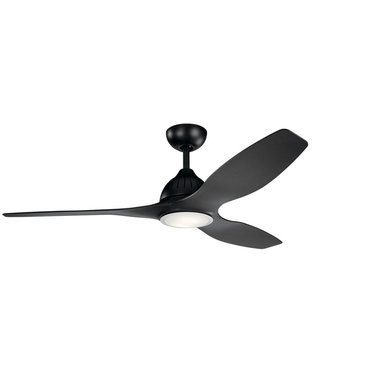 Jace 60 Inch Satin Black Damp Rated LED Ceiling Fan with Wall Control - Bees Lighting
