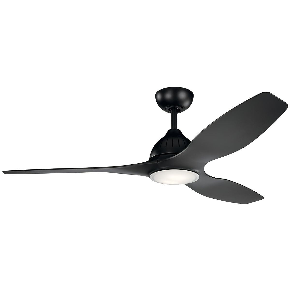 Jace 60 Inch Satin Black Damp Rated LED Ceiling Fan with Wall Control - Bees Lighting