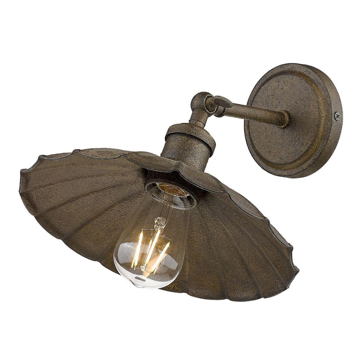 Clemence 10 in. Armed Wall Sconce Rust Finish