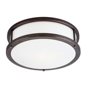 Conga 16" 2-Light Flush Mount, Bronze Finish - Bees Lighting