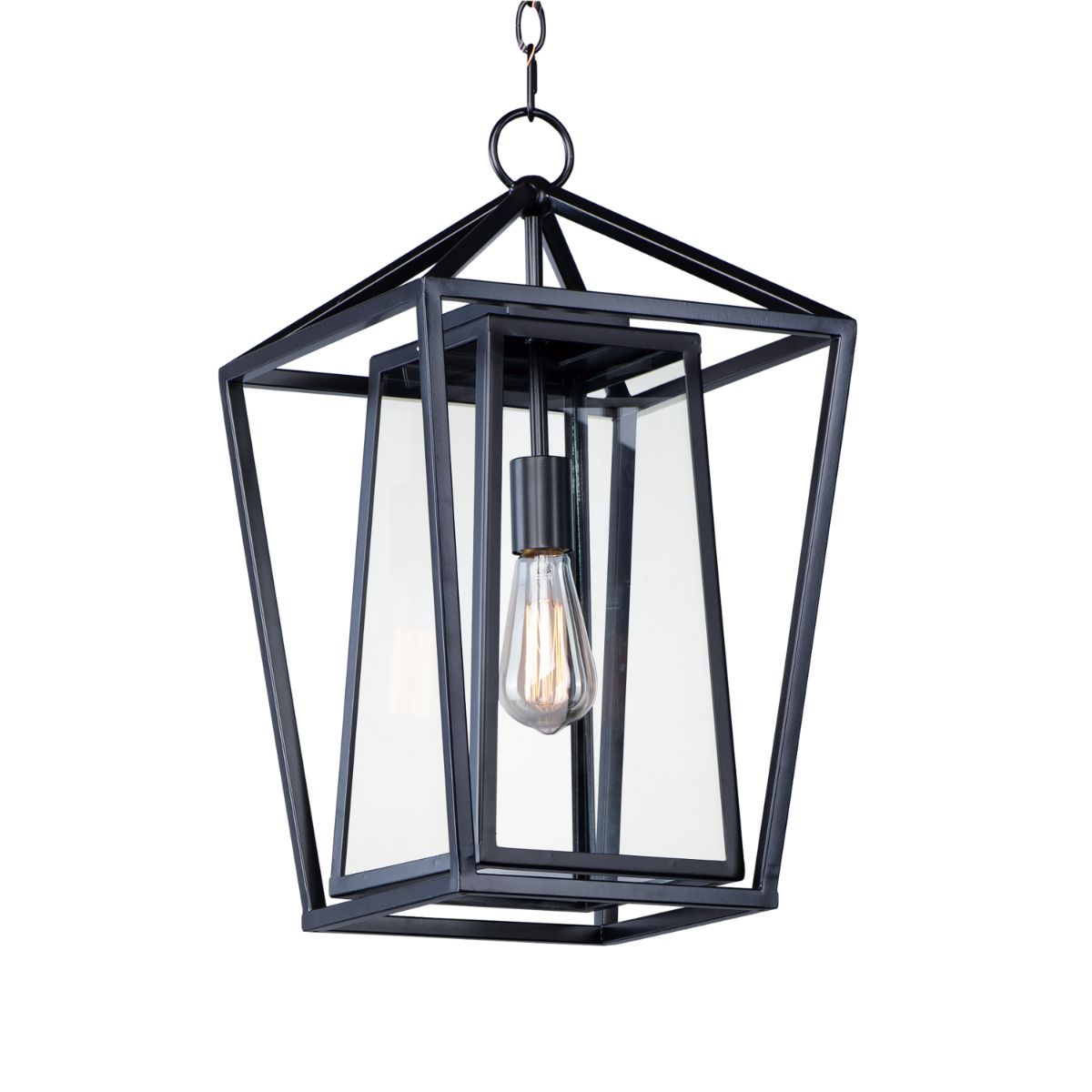 Artisan 20 in. Outdoor Hanging Lantern Black Finish