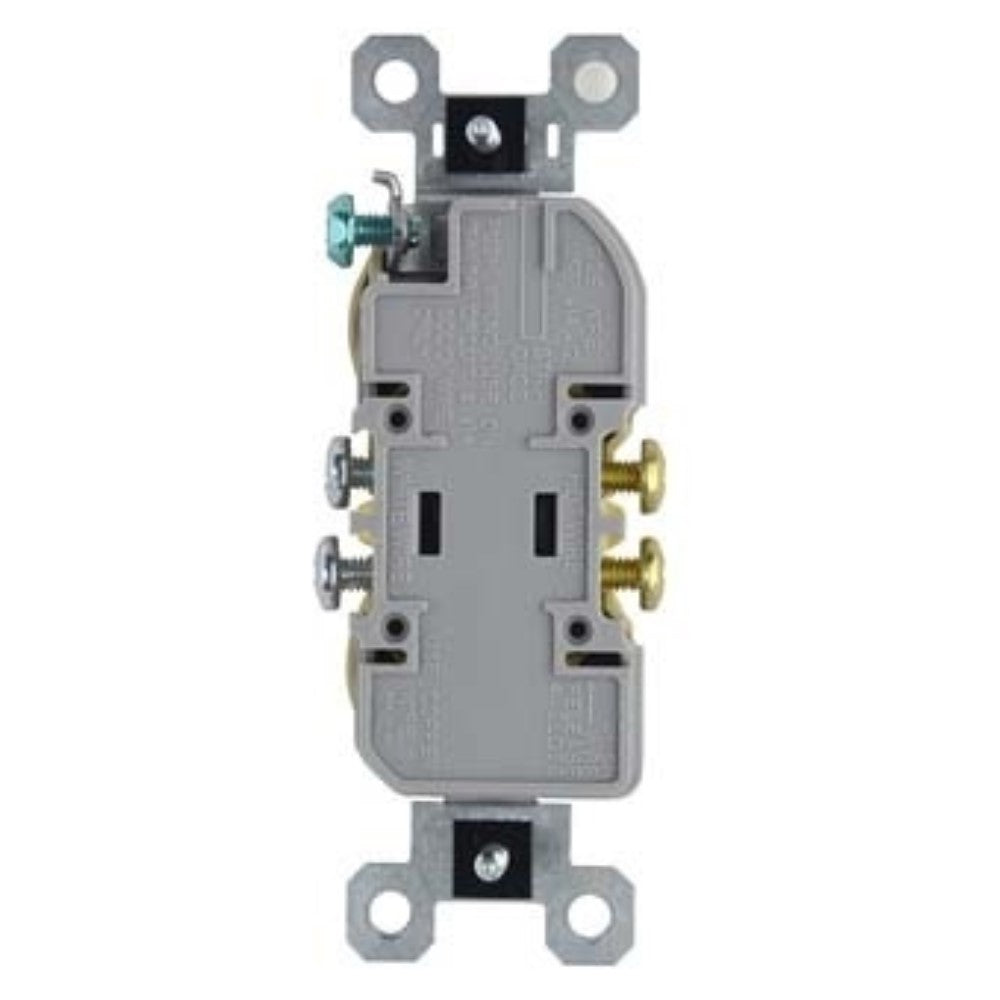 Trademaster 15A Duplex Receptacle, White - Bees Lighting