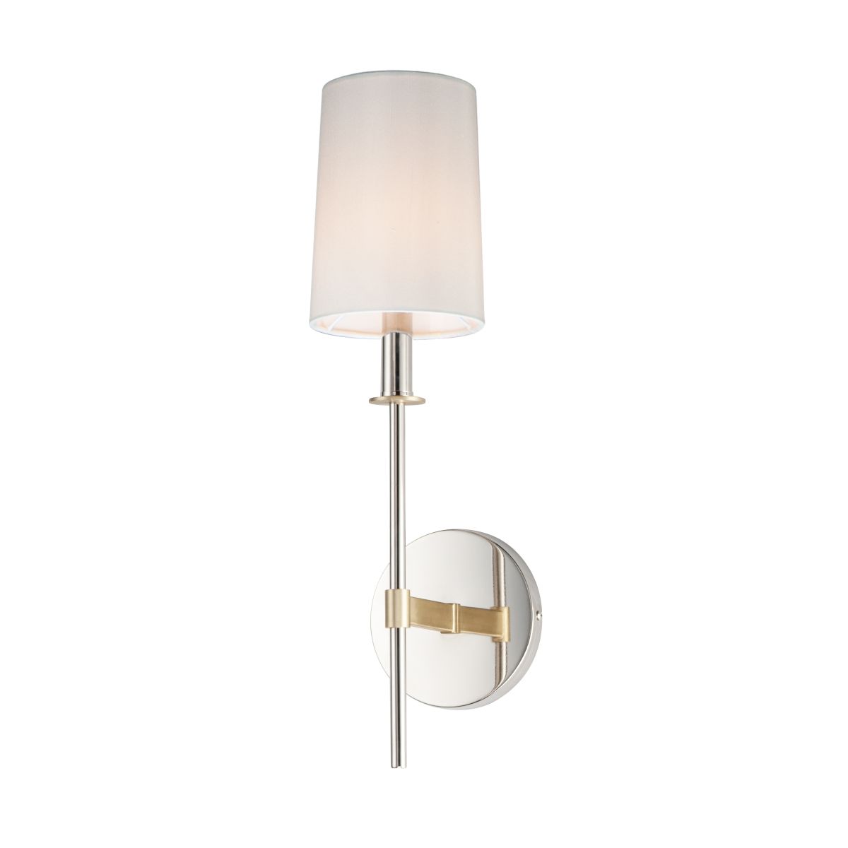 Uptown 20 in. Armed Sconce Polished Nickel finish
