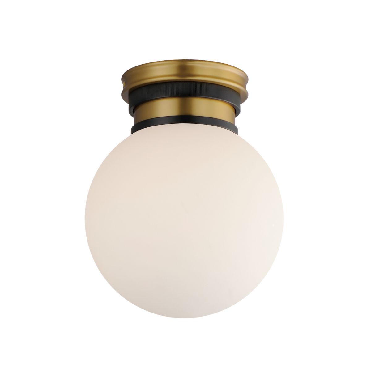 San Simeon 12 in. LED flush Mount Light Black & Antique Brass Finish - Bees Lighting