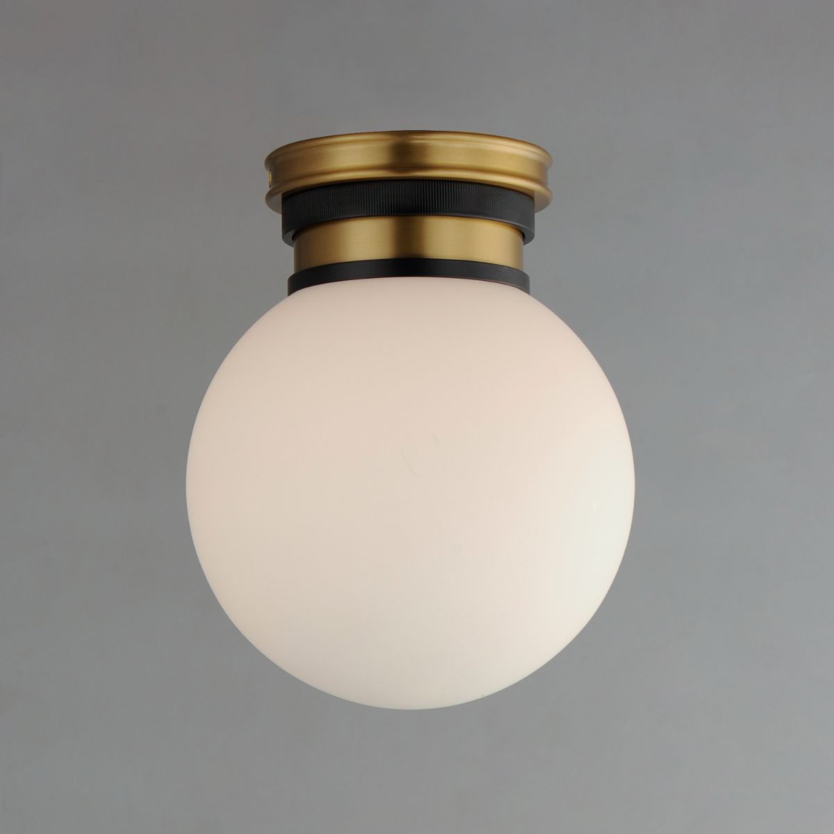 San Simeon 12 in. LED flush Mount Light Black & Antique Brass Finish - Bees Lighting