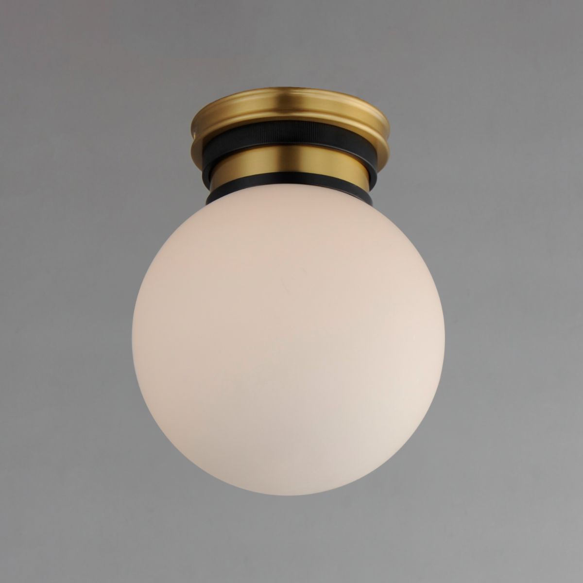 San Simeon 12 in. LED flush Mount Light Black & Antique Brass Finish - Bees Lighting