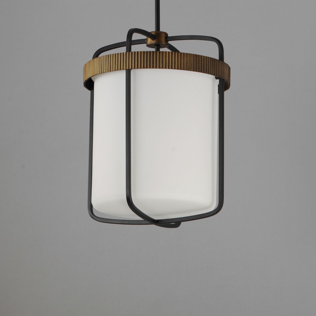 Ruffles 14 in. 3 Lights Pendant Light Black & Antique Brass Finish - Bees Lighting