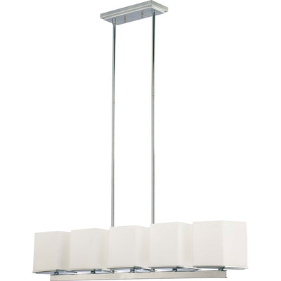 Bento 38" 5-Light Chandelier, Polished Chrome Finish