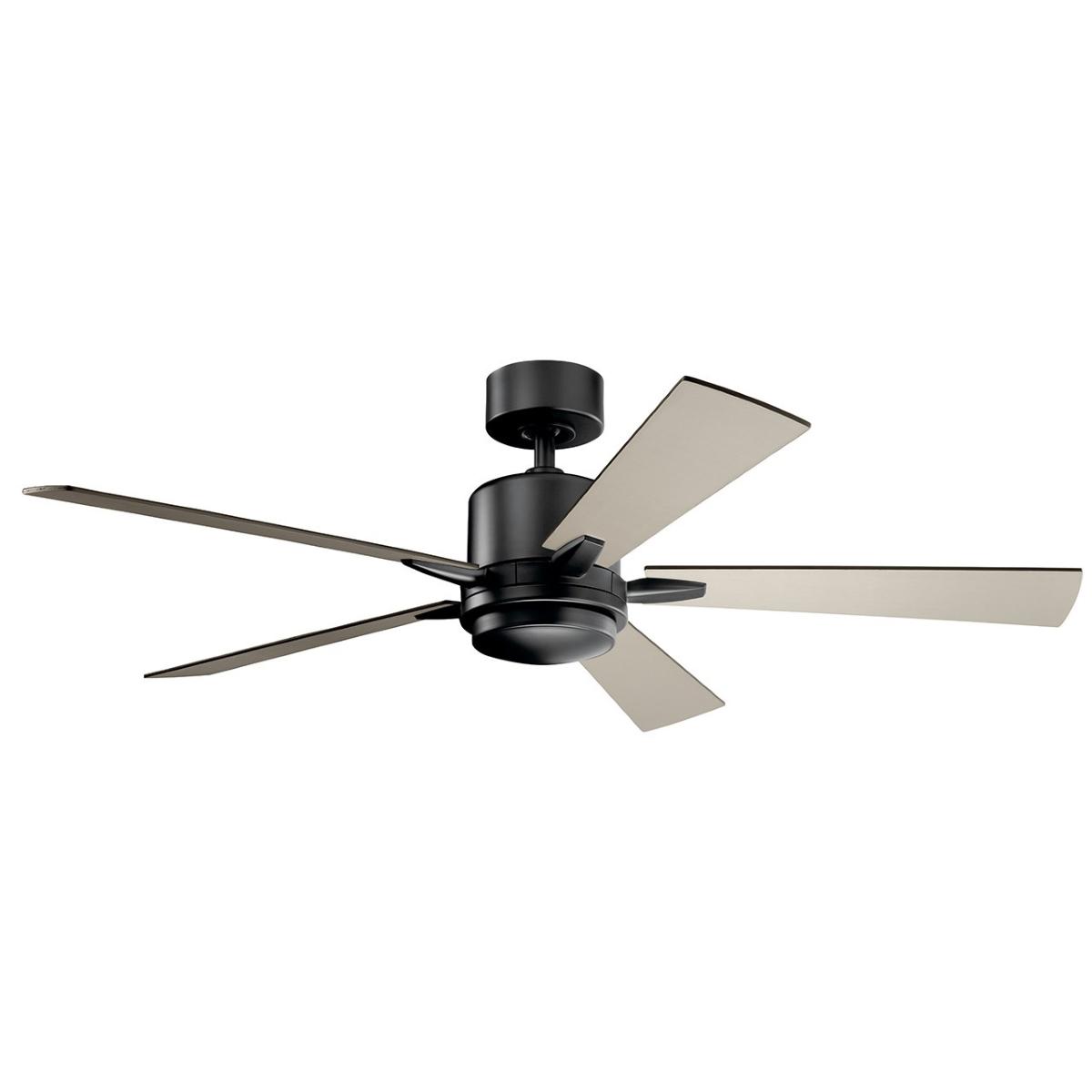 Lucian Elite 52 Inch Satin Black LED Ceiling Fan with Wall Control - Bees Lighting