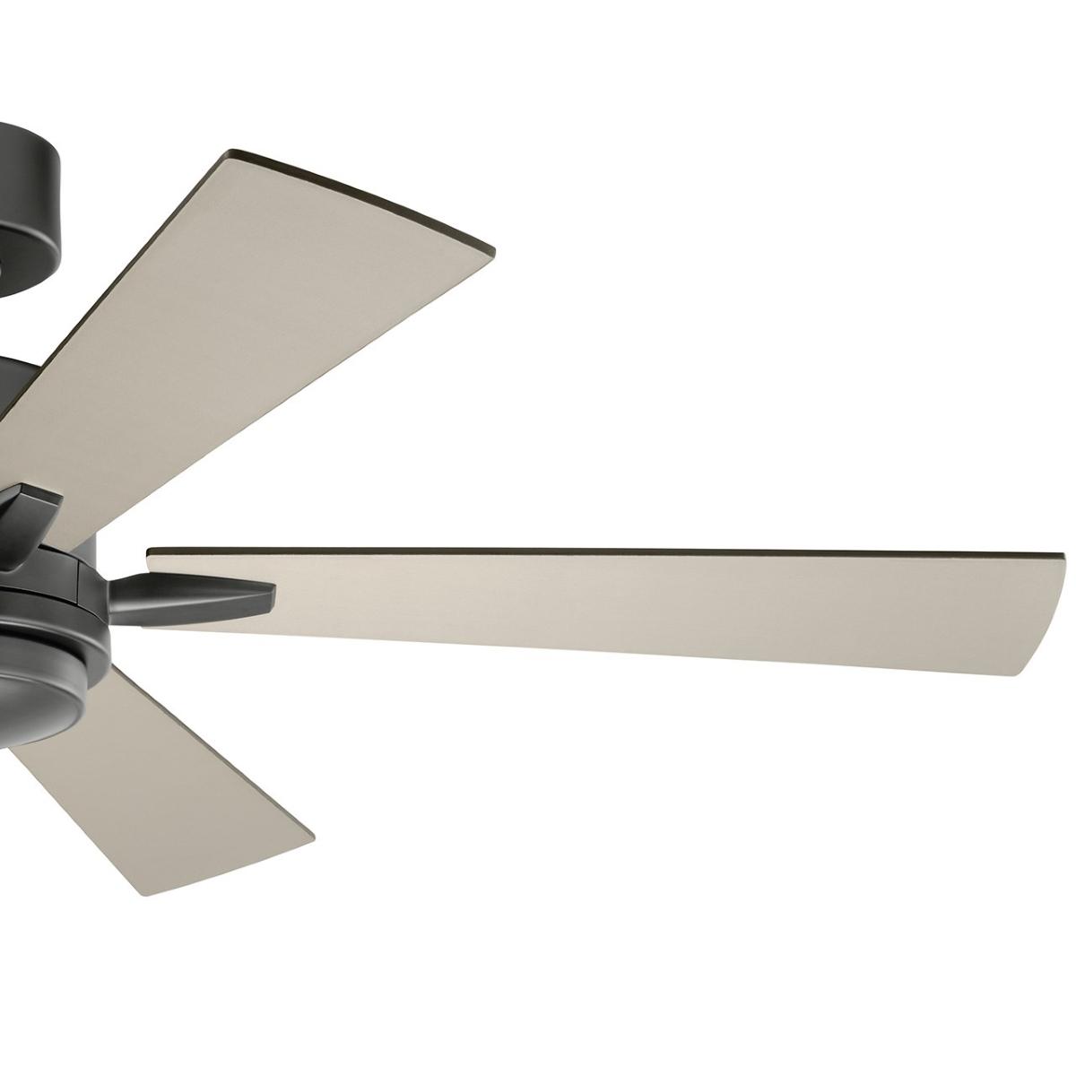 Lucian Elite 52 Inch Satin Black LED Ceiling Fan with Wall Control - Bees Lighting