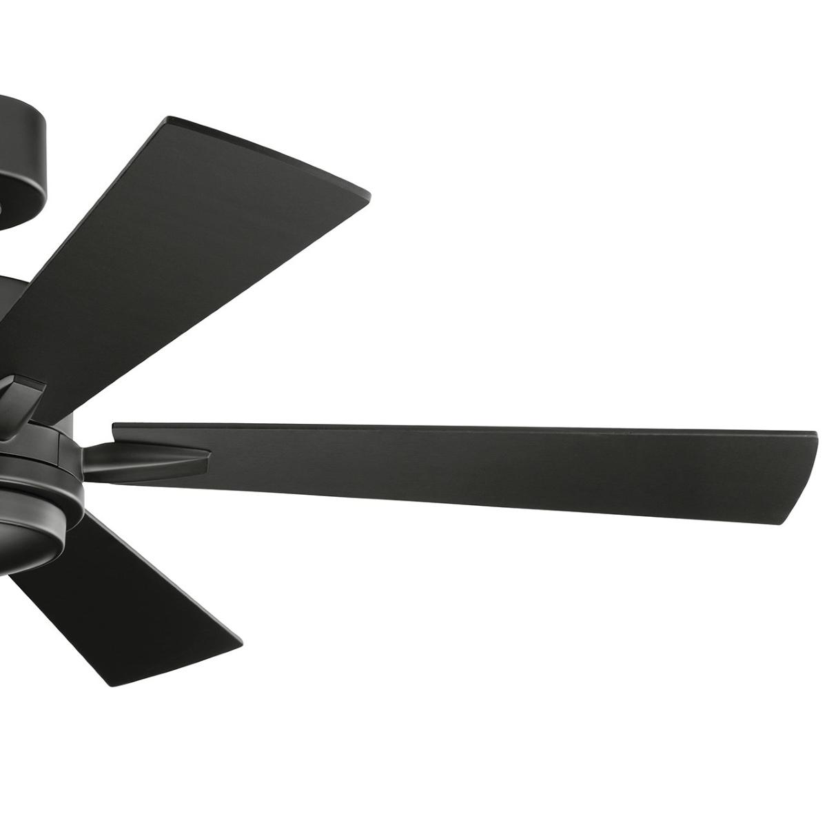 Lucian Elite 52 Inch Satin Black LED Ceiling Fan with Wall Control - Bees Lighting