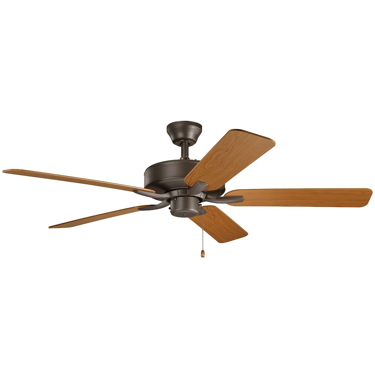 Basics Pro 52 Inch Satin Natural Bronze Ceiling Fan with Pull Chain - Bees Lighting