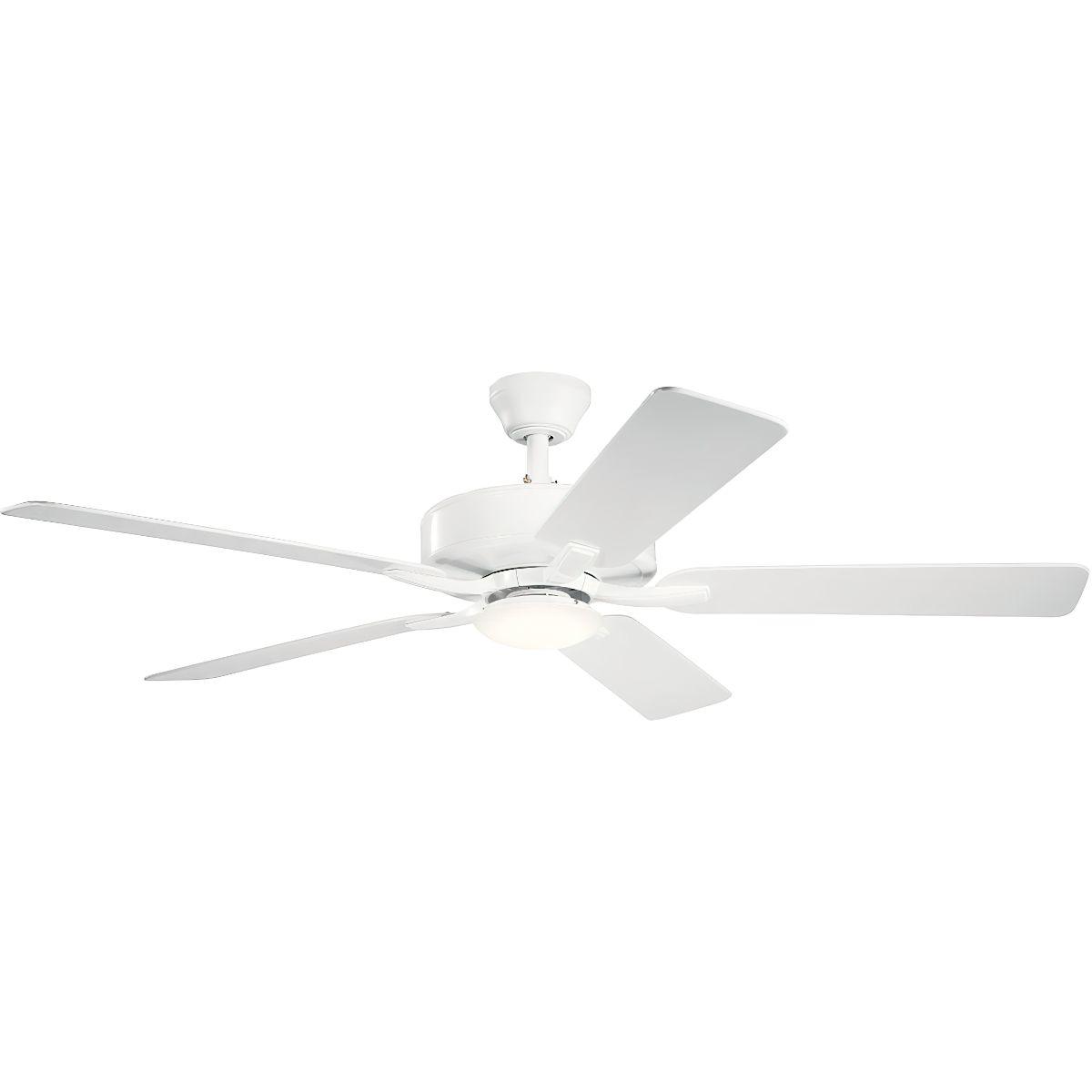 Basics Pro Designer 52 Inch Matte White LED Ceiling Fan with Remote - Bees Lighting