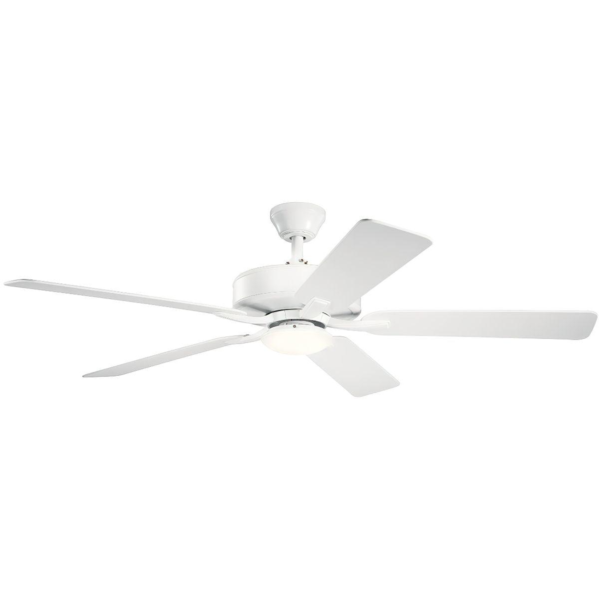 Basics Pro Designer 52 Inch White LED Ceiling Fan with Remote - Bees Lighting