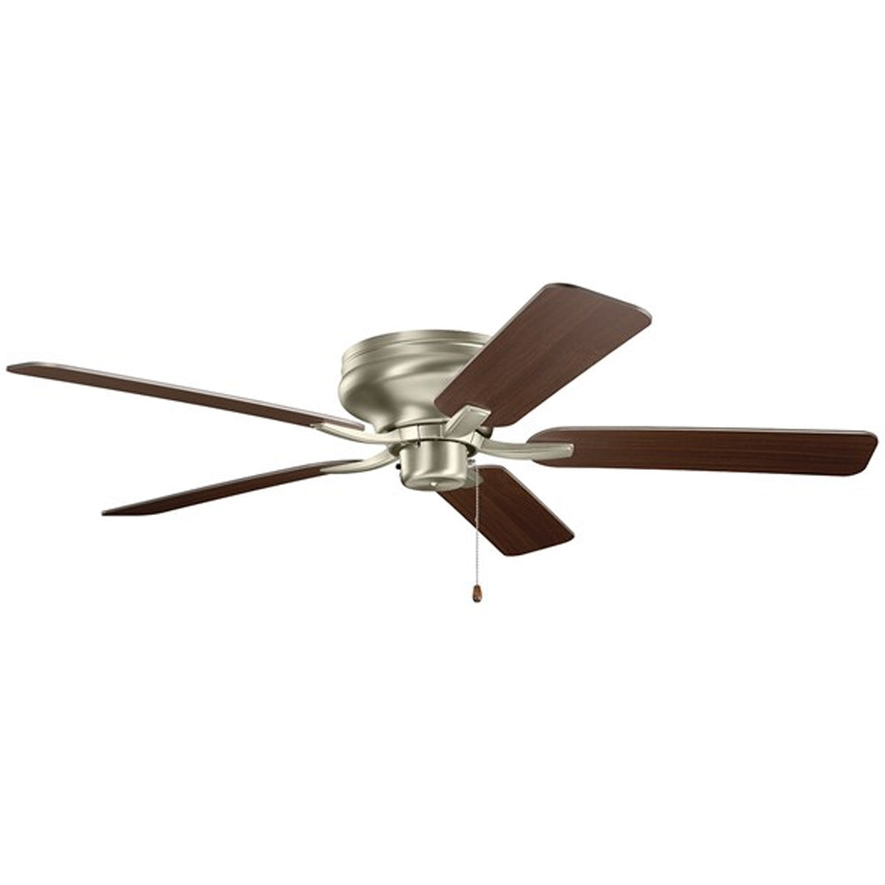 Basics Pro Legacy 52 Inch Brushed Nickel Hugger Ceiling Fan with Pull Chain - Bees Lighting