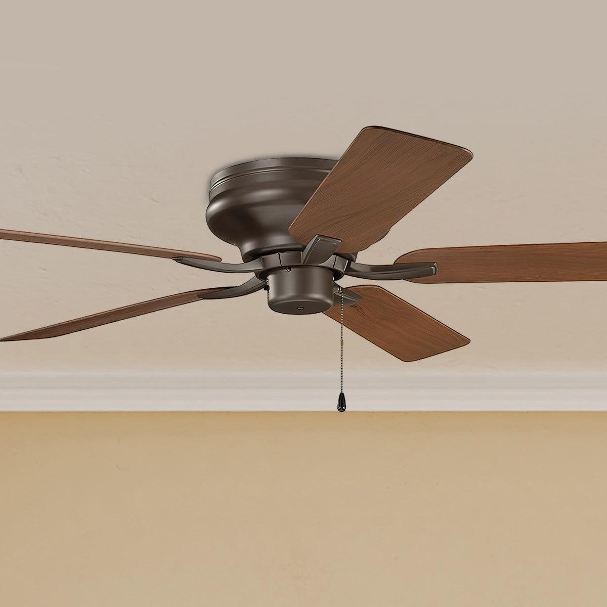 Basics Pro 52 Inch Low Profile Outdoor Ceiling Fan With Pull Chain - Bees Lighting