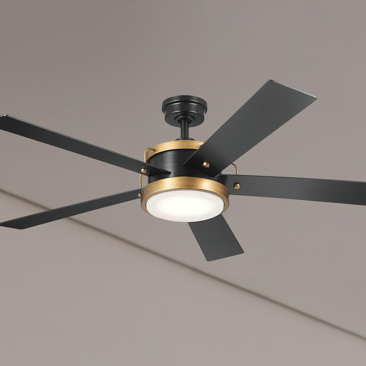 Salvo 56 Inch Modern Propeller Ceiling Fan With Light And Wall Control - Bees Lighting