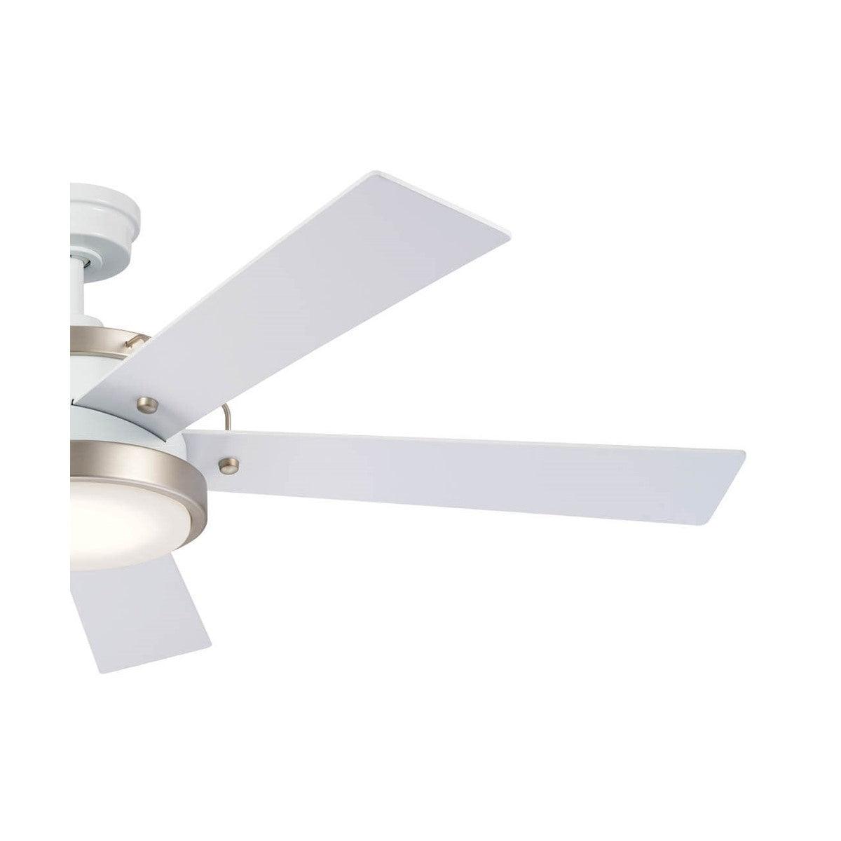 Salvo 56 Inch White LED Ceiling Fan with Wall Control - Bees Lighting