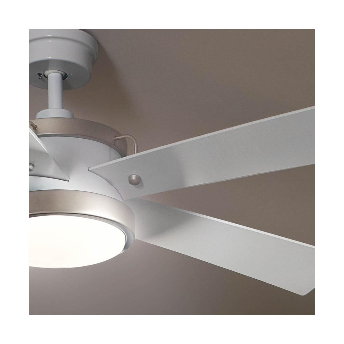 Salvo 56 Inch White LED Ceiling Fan with Wall Control - Bees Lighting
