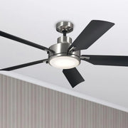 Guardian 56 Inch Steel and Black LED Ceiling Fan with Remote - Bees Lighting