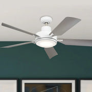 Guardian 56 Inch White and Silver LED Ceiling Fan with Remote - Bees Lighting