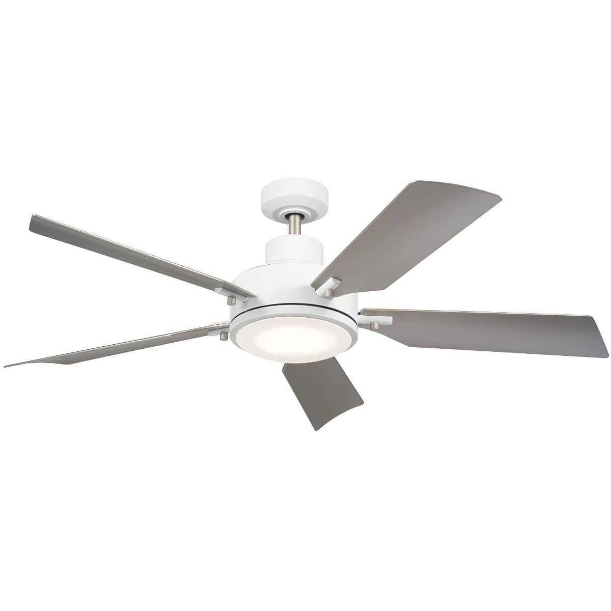 Guardian 56 Inch White and Silver LED Ceiling Fan with Remote - Bees Lighting