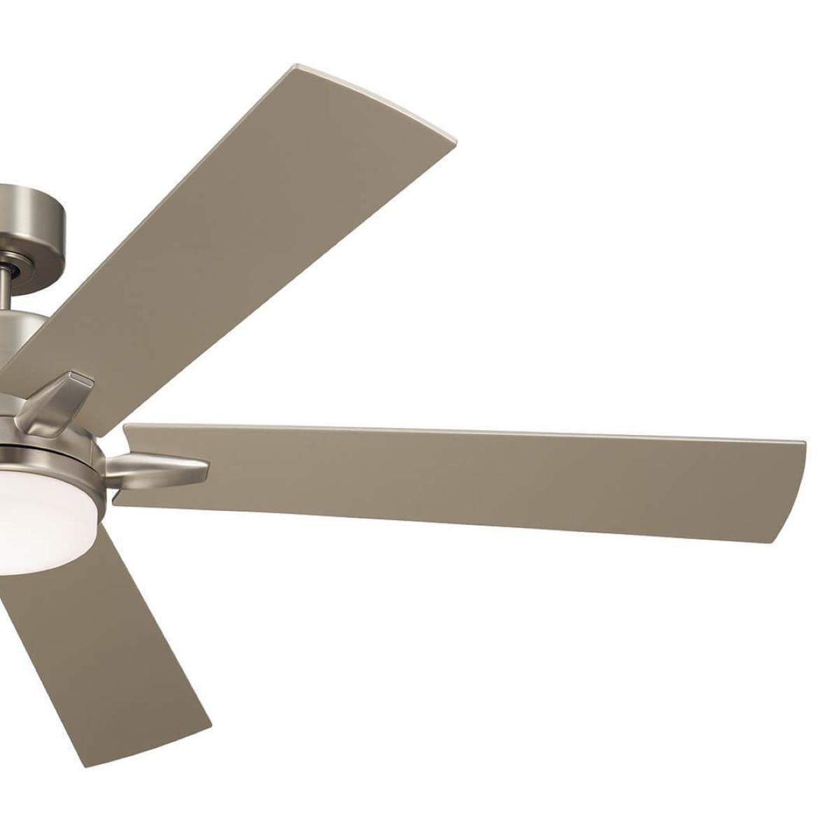 Lucian Elite XL 60 Inch Brushed Nickel LED Ceiling Fan with Wall Control - Bees Lighting