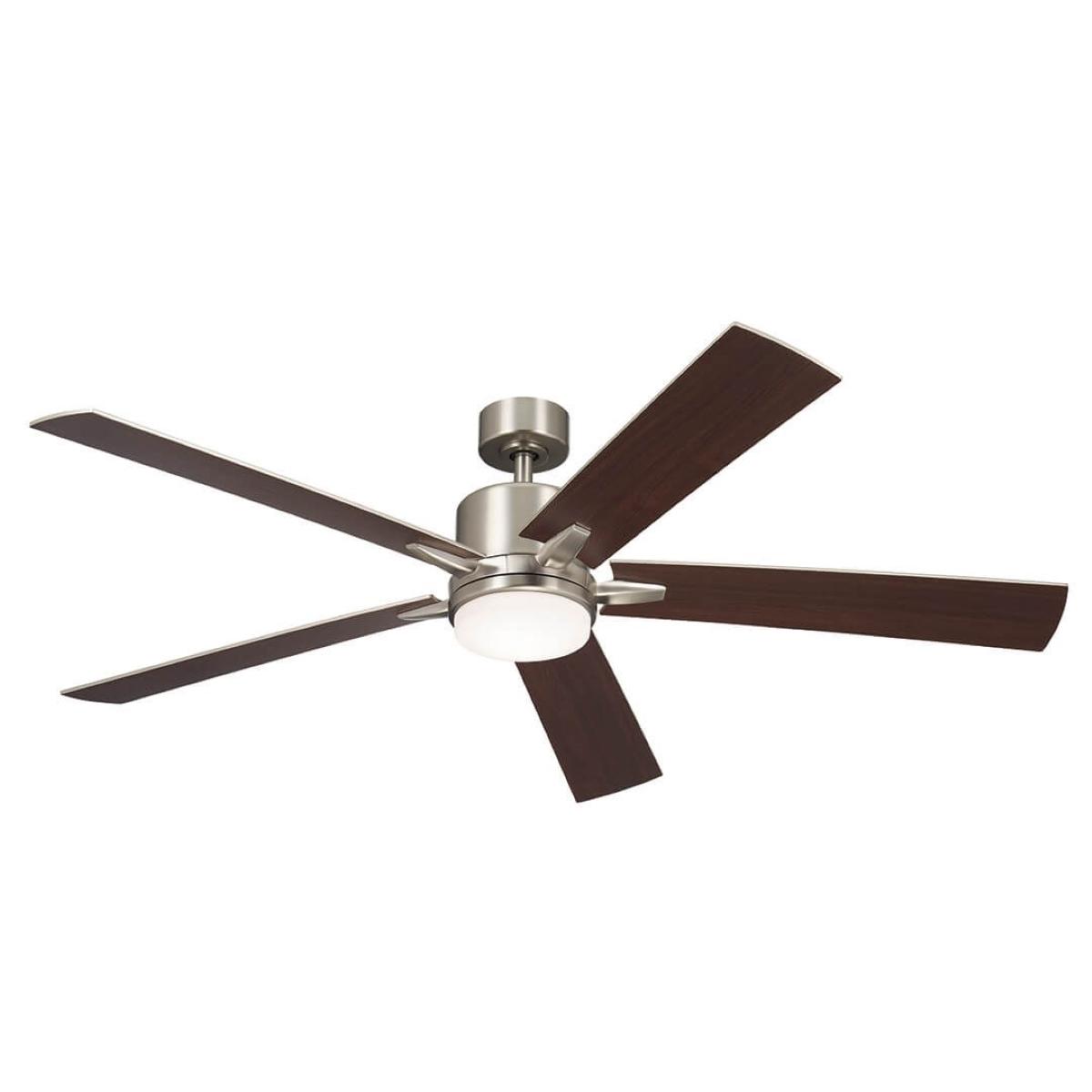 Lucian Elite XL 60 Inch Brushed Nickel LED Ceiling Fan with Wall Control - Bees Lighting