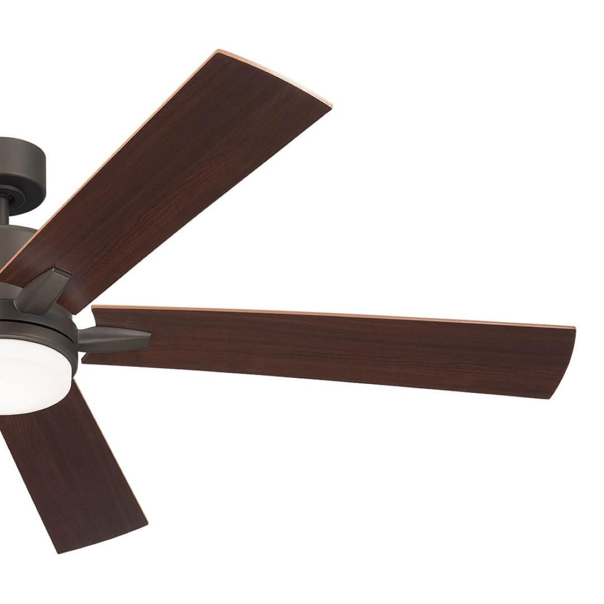 Lucian Elite XL 60 Inch Olde Bronze LED Ceiling Fan with Wall Control - Bees Lighting