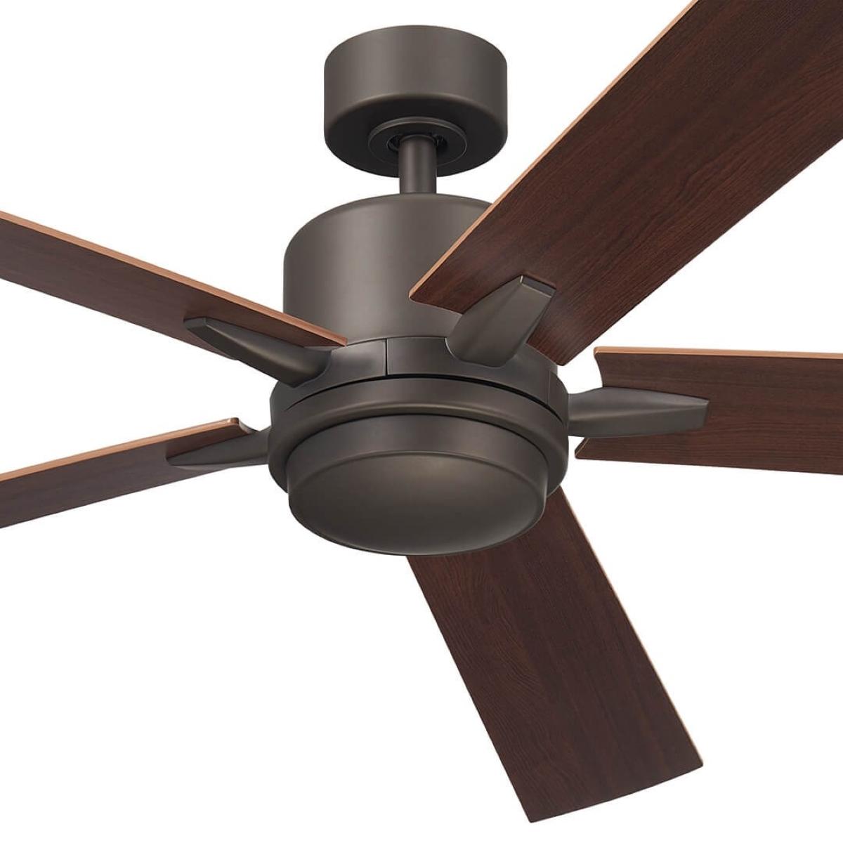 Lucian Elite XL 60 Inch Olde Bronze LED Ceiling Fan with Wall Control - Bees Lighting