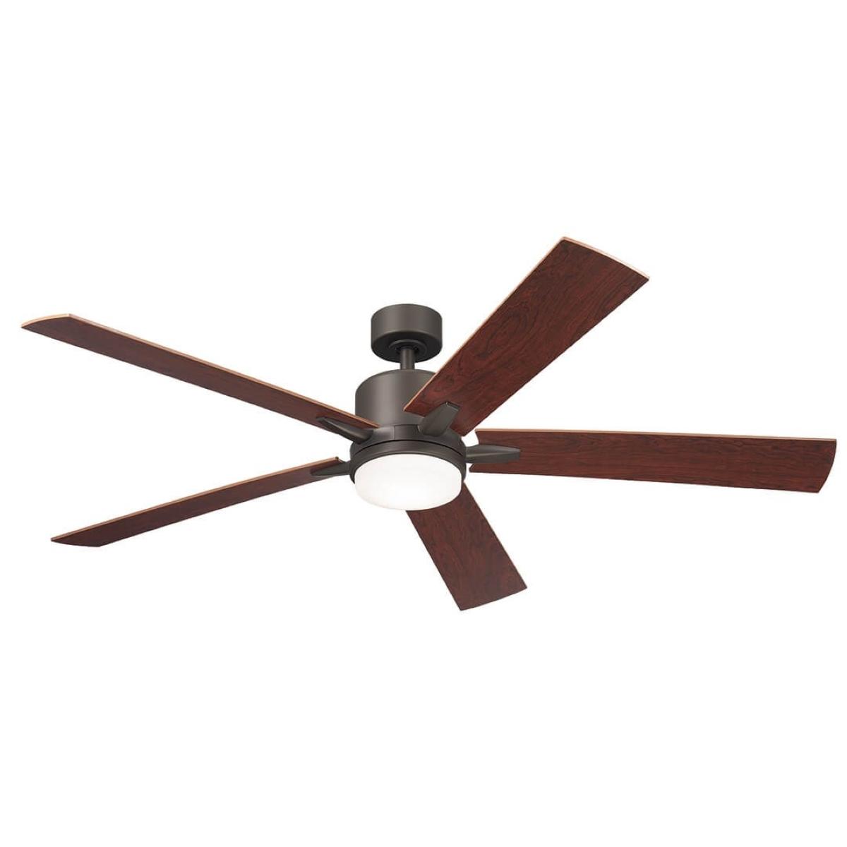 Lucian Elite XL 60 Inch Olde Bronze LED Ceiling Fan with Wall Control - Bees Lighting