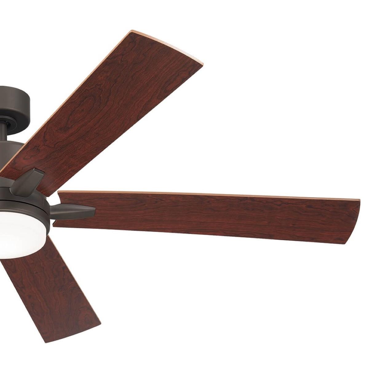 Lucian Elite XL 60 Inch Olde Bronze LED Ceiling Fan with Wall Control - Bees Lighting