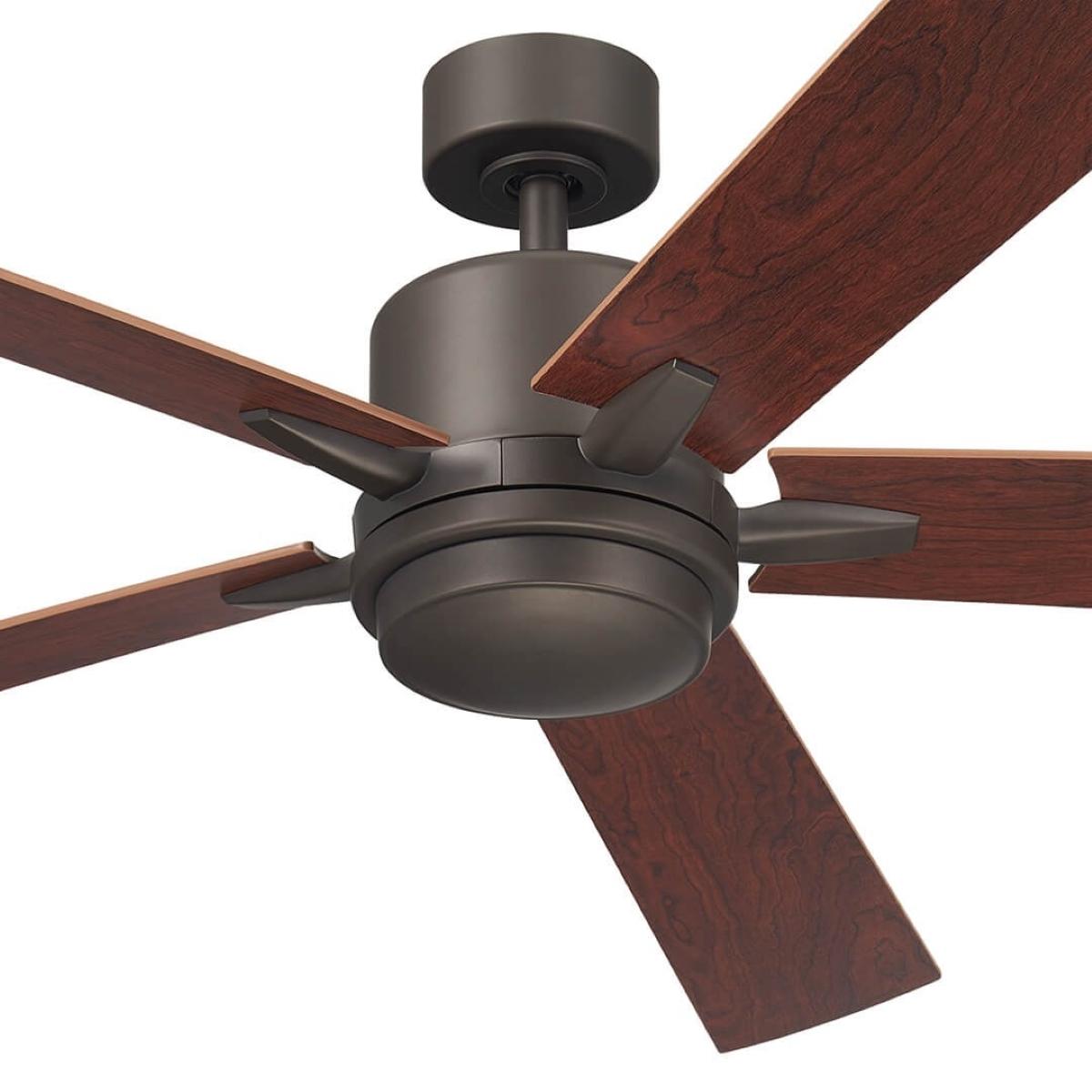 Lucian Elite XL 60 Inch Olde Bronze LED Ceiling Fan with Wall Control - Bees Lighting
