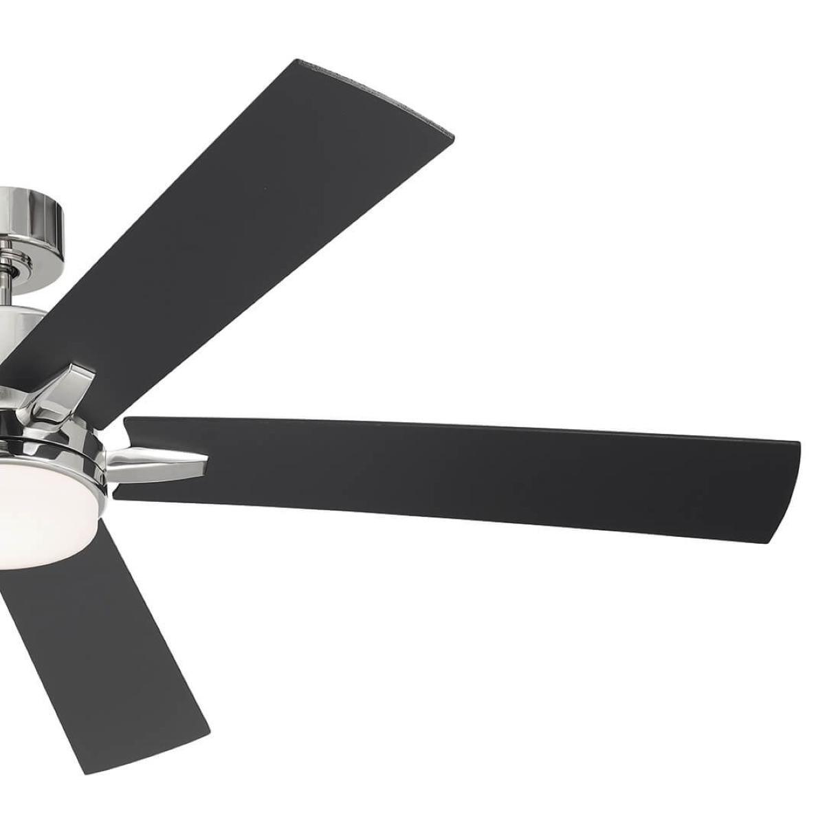 Lucian Elite XL 60 Inch Polished Nickel LED Ceiling Fan with Wall Control - Bees Lighting