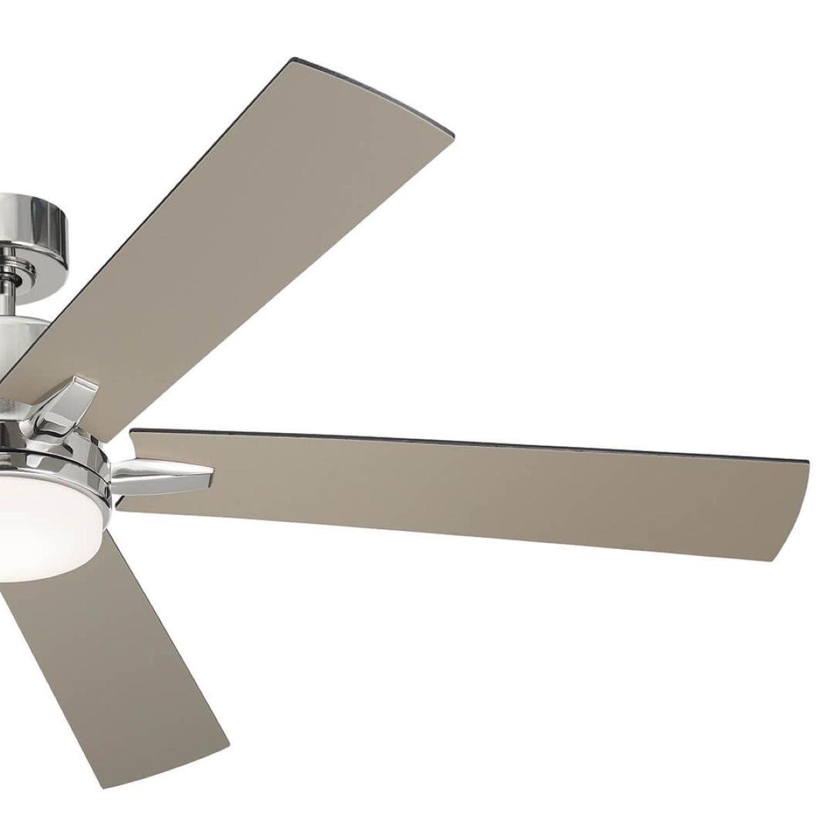 Lucian Elite XL 60 Inch Polished Nickel LED Ceiling Fan with Wall Control - Bees Lighting