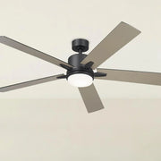 Lucian Elite XL 60 Inch Satin Black LED Ceiling Fan with Wall Control - Bees Lighting