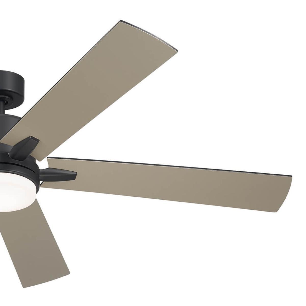 Lucian Elite XL 60 Inch Satin Black LED Ceiling Fan with Wall Control - Bees Lighting