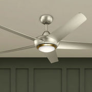 Kapono 52 Inch Brushed Nickel LED Indoor Ceiling Fan with Remote - Bees Lighting