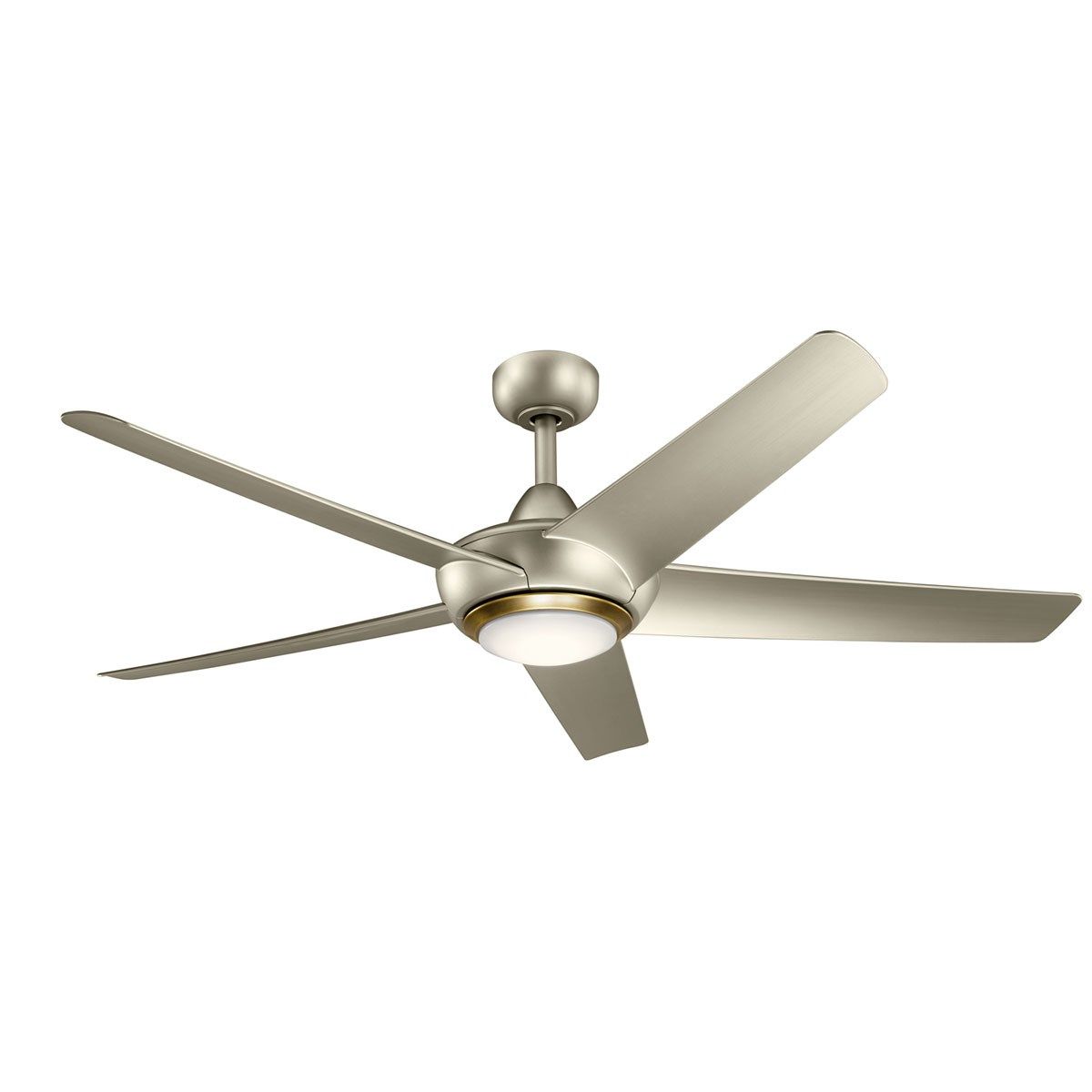 Kapono 52 Inch Brushed Nickel LED Indoor Ceiling Fan with Remote - Bees Lighting